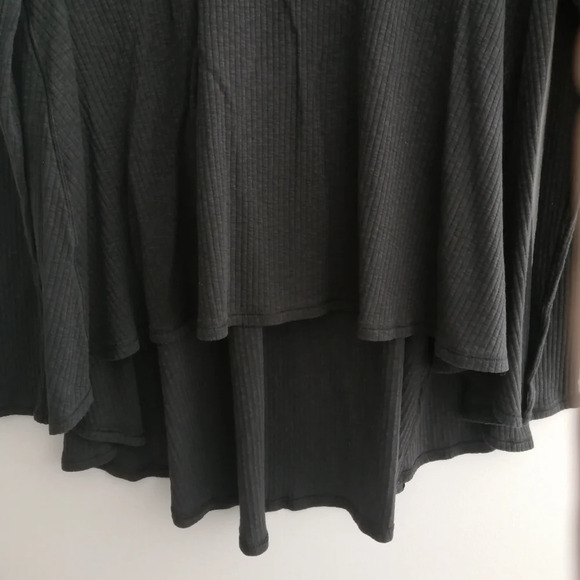 Lululemon Dare to Drape Ribbed Black Long Sleeve Hi Low Hem Tencel Cotton Small - Picture 6 of 16